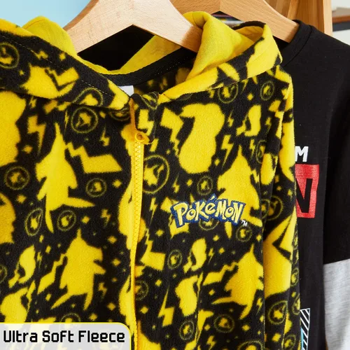 Vista 5 de Pokemon Pijama Pikachu de una pieza para adolescentes y niñas