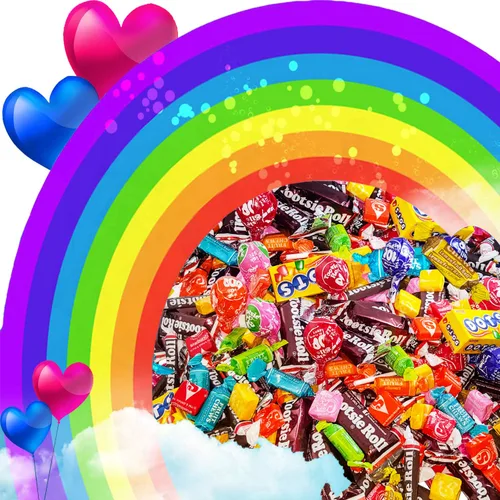 Vista 6 de Assortit Mezcla de dulces de frutas y chocolate – Tootsie Roll Fruit Chews, Chocolate Midgees, Starburst, Dots & Pops, paquete a granel de 9.5