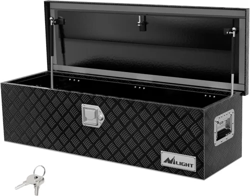 Vista 9 de Nilight - Caja de herramientas para camión de 30 pulgadas, cajas de herramientas resistentes de aluminio con placa de diamante para cama de camión