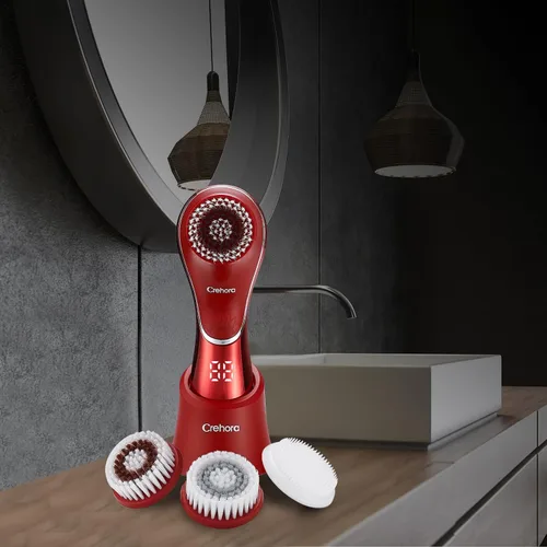Vista 7 de Cepillo de limpieza facial, limpiador facial eléctrico, cepillo de limpieza facial recargable IPX-7 impermeable giratorio para exfoliación, masaje