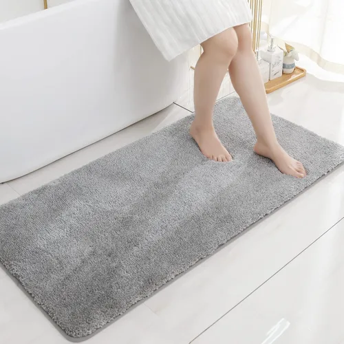 Vista 30 de COSY HOMEER Alfombras extra gruesas para el baño, tapetes de baño antideslizantes, tapete de felpa suave, peludo y 100% micro poliéster, tapete