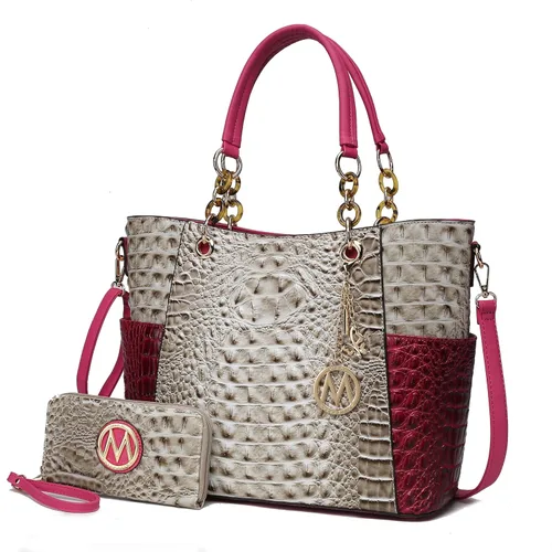 Vista 36 de MKF Collection - Juego de bolsa de mano para mujer, con cartera y asa superior, de piel vegana