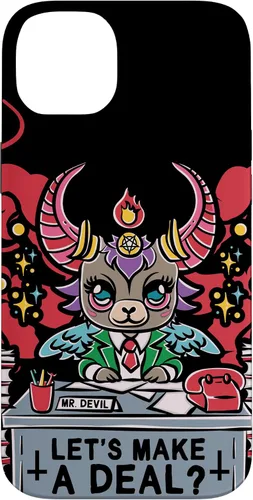 Vista 15 de Funda para iPhone 16 Kawaii Pastel Goth Make A Deal Baphomet Aesthetic Nu Cute Case