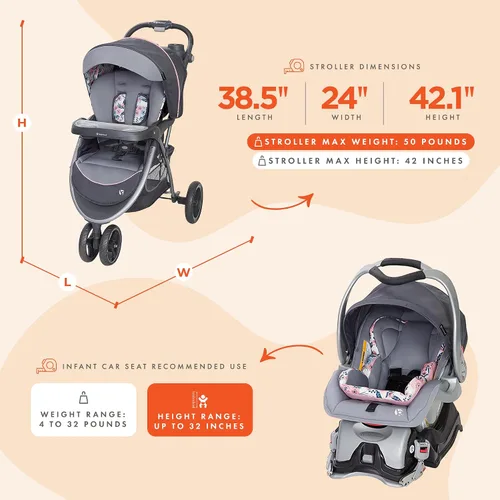 Vista 3 de Baby Trend Skyview Plus - Sistema de viaje para bebé color Bluebell