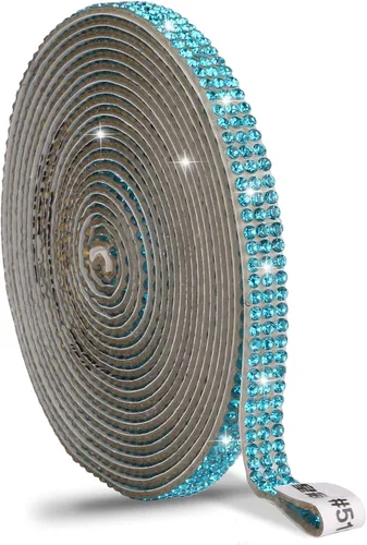 Vista 24 de Cinta de cristal autoadhesiva, calcomanías de diamantes de imitación para envoltura de regalos, manualidades, proyectos de decoración, bodas Negro