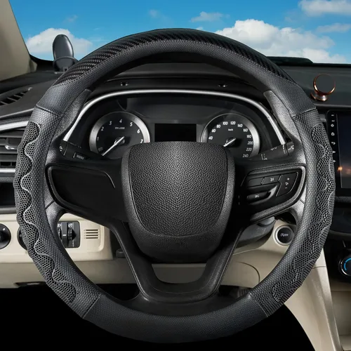 Vista 12 de Funda para volante de automóvil para Chevy Silverado Colorado Equinox Trax Traverse Blazer Malibu mpala Tahoe Suburban City Express, tamaño estándar