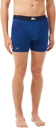 Vista 7 de Lacoste Troncos elásticos de algodón con estampado de cocodrilo grande para hombre, paquete de 3