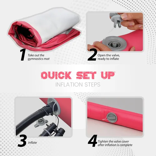 Vista 6 de [Usado] Tuxedo Sailor Colchoneta inflable para gimnasia con bomba de aire eléctrica para gimnasia/entrenamiento/hogar/animadora/agua/gimnasio/yoga