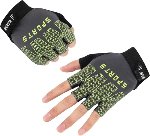Vista 2 de Accmor Guantes deportivos para niños guantes de medio dedo guantes de ciclismo para niños y niñas guantes de pesca para ciclismo campamento pesca