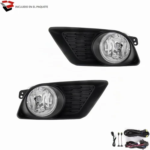 Vista 2 de Conjunto de luces antiniebla para Dodge Charger 2011 2012 2013 2014 Kit de lámparas de repuesto con bombillas halógenas H8 12V 35W lente transparente