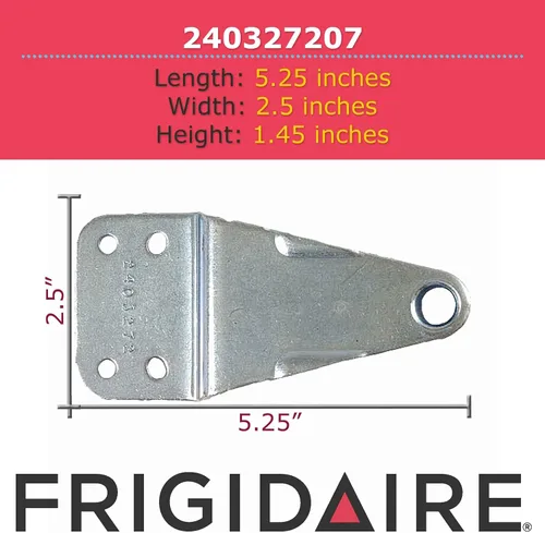Vista 3 de Original Frigidaire 240327207 Soporte de bisagra. Unidad