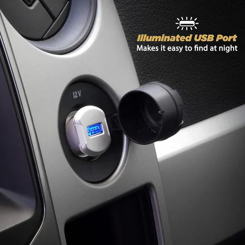 Vista 6 de Scosche USBC121M ReVolt - Encendedor de cigarrillos universal para un solo dispositivo, compacto con un puerto USB, carga rápida, un dispositivo