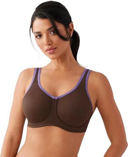 Vista 10 de Wacoal Sujetador deportivo Simone Sport sin forro de cobertura completa con aros para mujer, 855170 Arena
