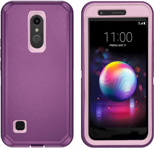 Vista 3 de Asuwish Funda de teléfono para LG K30 2018/Premier Pro LTE/Phoenix Plus/Harmony 2/K10/K11/Xpression Cell Cover Hybrid a prueba de golpes resistente