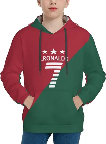 Vista 5 de Luja Dling Ronaldo #7 Cr7 - Sudadera con capucha para adolescentes con bolsillo