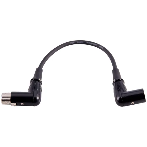 Vista 2 de Seismic Audio SARAX1 Nuevo cable de conexión XLR a XLR en ángulo recto de 1 pie