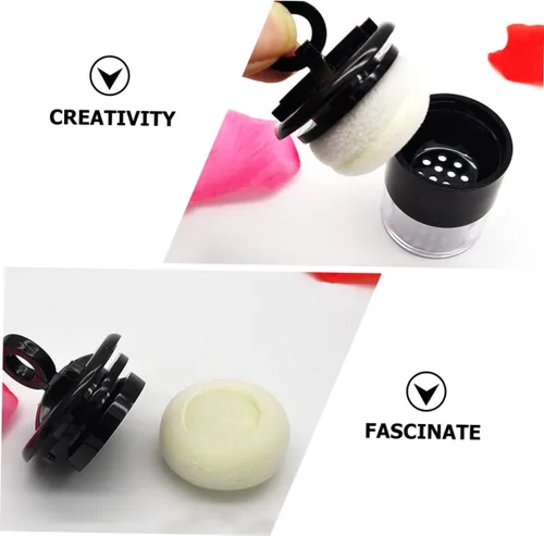 Vista 5 de Beaupretty Soplo portátil hermético del polvo del maquillaje de la caja del polvo de los cosméticos con el envase vacío