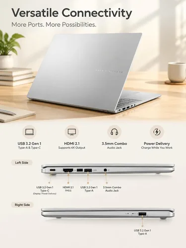 Vista 5 de ASUS Vivobook - Laptop táctil de 16 pulgadas AMD Ryzen AI 9 465 32GB DDR5