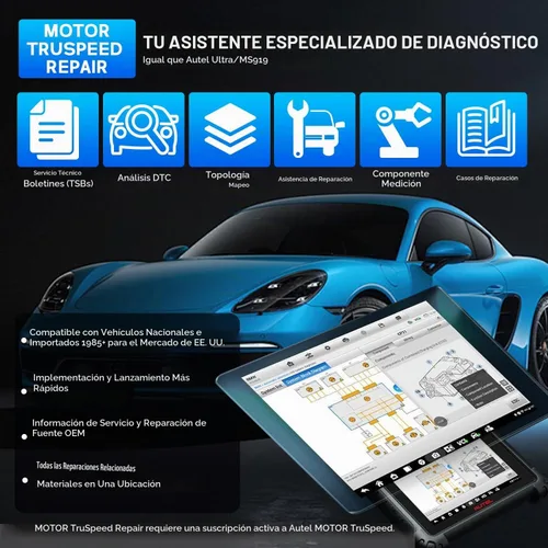 Vista 4 de Autel Escáner MaxiSys MS909, Motor TruSpeed Igual que la herramienta de diagnóstico MS919 Ultra, hasta MS908S PRO II, codificación y programación