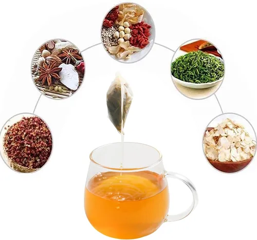 Vista 7 de 100 piezas de bolsas de filtro de té, bolsas de té para té de hojas sueltas, material seguro y natural, infusor de té desechable para té de hojas