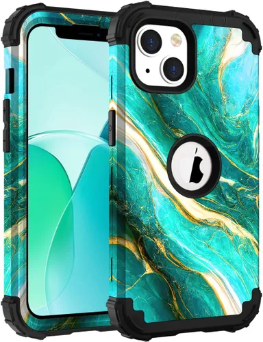 Vista 48 de Hocase Funda para iPhone SE 2022/2020, resistente a prueba de golpes, de plástico duro+goma de silicona, funda protectora híbrida para iPhone SE