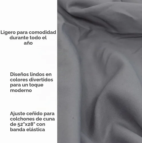 Vista 3 de The Peanutshell Juego de sábanas bajeras para cuna, supersuaves y transpirables, para cuna de bebé, niña o niño, decoración de guardería, aptas