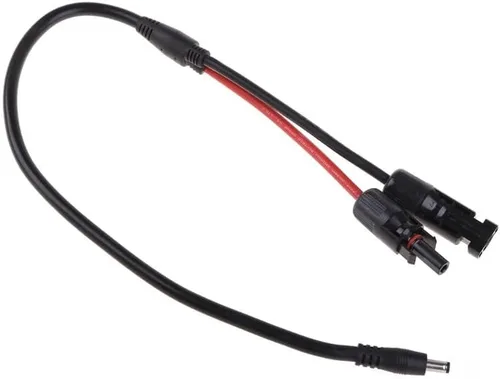 Vista 3 de NONROT DC5521 Conector de panel solar inversor solar Fuente de alimentación solar a DC 0.217x0.083 in Cable adaptador de enchufe 1.6 ft 14AWG