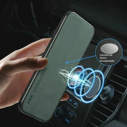 Vista 4 de Kepuch Funda Silklike para Xiaomi Poco X4 Pro 5G - Cubierta Parachoques Placa De Metal Incorporada Para Xiaomi Poco X4 Pro 5G - Verde Seda-Verde