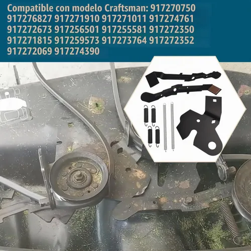 Vista 5 de Ohoho 532151785 532184907 Kit de leva de rodillo de soporte de brazo de cubierta de 42 pulgadas compatible con Husqvarna/Craftsman 184907 131335