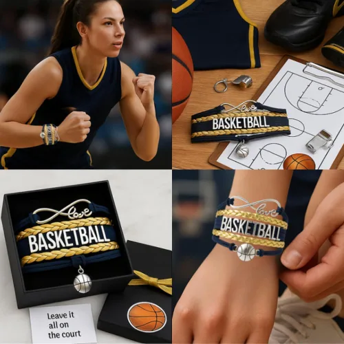 Vista 52 de Infinity Collection - Pulsera de baloncesto de regalo para equipos y jugadores