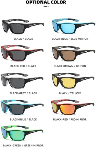 Vista 5 de Gafas de sol cuadradas anti rayos UV, material seguro y resistente para deportes y actividades al aire libre