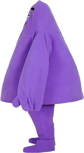 Vista 4 de Disfraz de mueca morada para Halloween, disfraz de mascota de mueca para adultos y niños