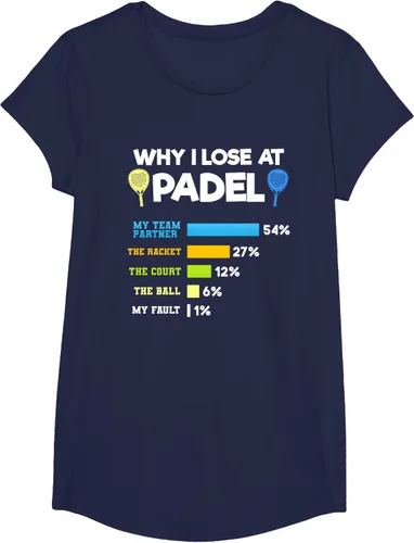 Vista 23 de Camiseta Why I Lose At Padel Answers Not My Fault