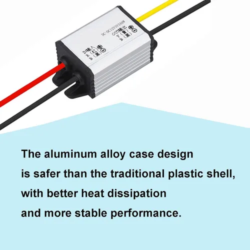Vista 3 de Convertidor de 12 V a 3 V DC reductor regulador de voltaje transformador DC fuente de alimentación 3A 9W convertidor de coche impermeable compatible