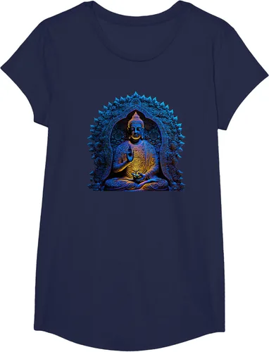 Vista 70 de Estatua de Buda Yoga Budismo Zen Buddhism Meditation T-Shirt Negro