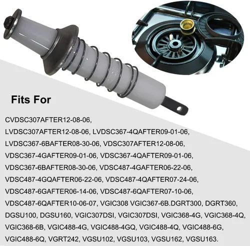 Vista 7 de 2 piezas de gas quemador de estufa de encendido PB040264 electrodo de chispa con resorte y clip compatible con Viking Range 9, 12, 15 K