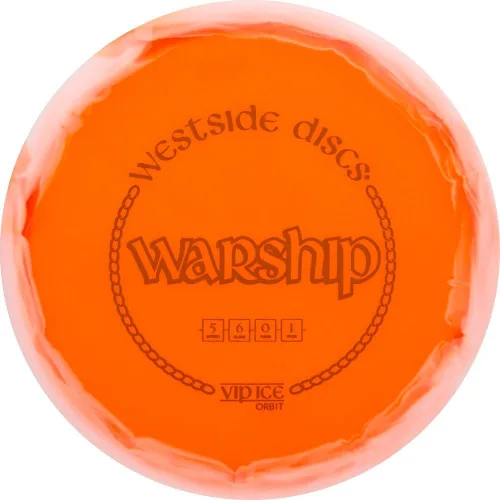 Vista 2 de D·D DYNAMIC DISCS Westside VIP Ice Orbit Warship Disco de golf de rango medio, los colores variarán