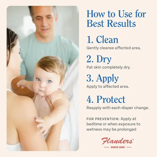 Vista 7 de Flanders Buttocks Ointment Crema de óxido de zinc, tubo de 4 onzas, pasta de barrera gruesa para piel de bebés y adultos, sarpullido por calor