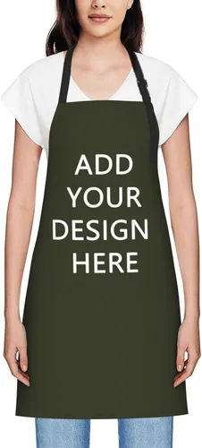 Vista 81 de Delantales personalizados para mujer, diseño de delantal de chef ajustable con nombre, textos, fotos, flores, regalos para el día de la madre