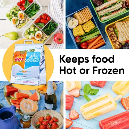 Vista 12 de Superio Bolsas Aisladas Frías y Calientes para Entrega de Alimentos, Bolsas de Compras de Comestibles, Almacenamiento de Alimentos para Comida