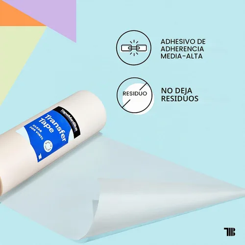 Vista 3 de TapeManBlue Cinta de transferencia transparente para vinilo - Rollo de 6 pulgadas, fabricada en EE. UU., Cinta adhesiva de transferencia de vinilo