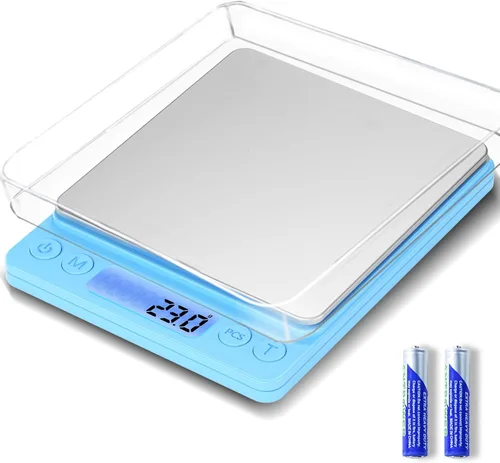 Vista 10 de Báscula digital de cocina de alimentos mejorada, 105.82 oz/0.00 oz de alta precisión que mide en gramos y onzas para cocinar, hornear, joyas