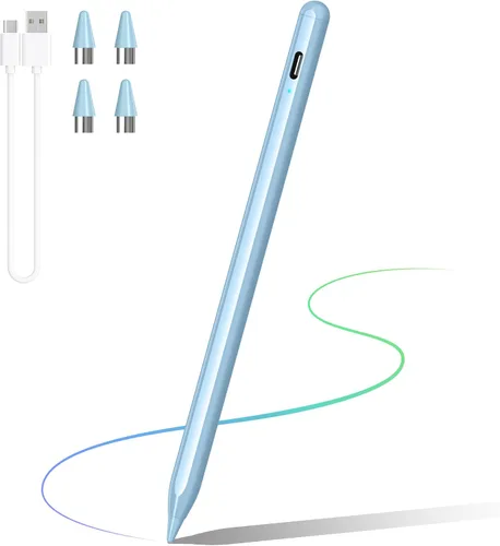Vista 9 de Lápiz capacitivo compatible con iPhone/iPad/Samsung Galaxy Tab A9+, lápiz activo para teléfonos y tablets Android y iOS, recargable, lápiz de alta