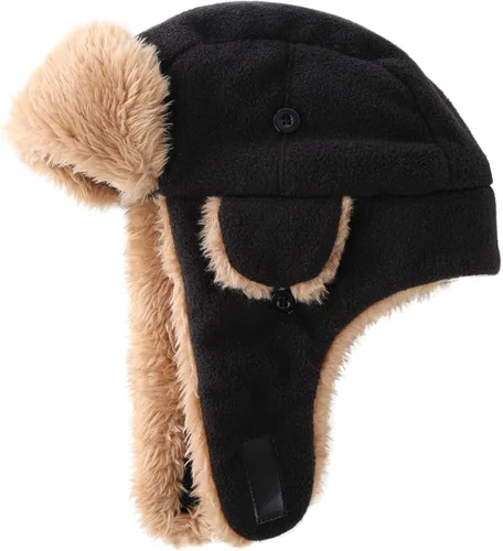 Vista 4 de Connectyle Sombrero de invierno para niños pequeños con solapa para las orejas, sombrero cálido