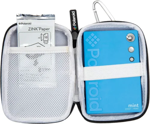 Vista 4 de Polaroid Funda Eva para cámara e impresora instantánea Mint (azul), modelo: PLMINTEVABL