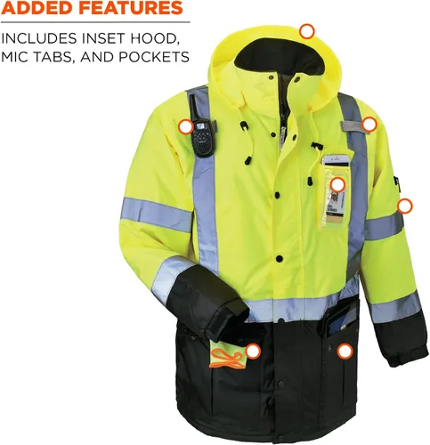 Vista 7 de Ergodyne 8384 Parka térmica tipo R Clase 3