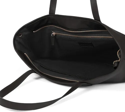 Vista 4 de Leatherology Bolso Downtown con cremallera, Negro Onyx