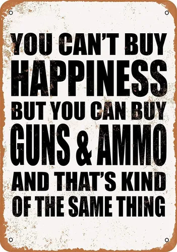 Vista 5 de Sign You Can't Buy Happiness BUT You CAN Buy Local Funny Art Letrero de metal de 16 x 12 pulgadas para bar pub interior y exterior, decoración