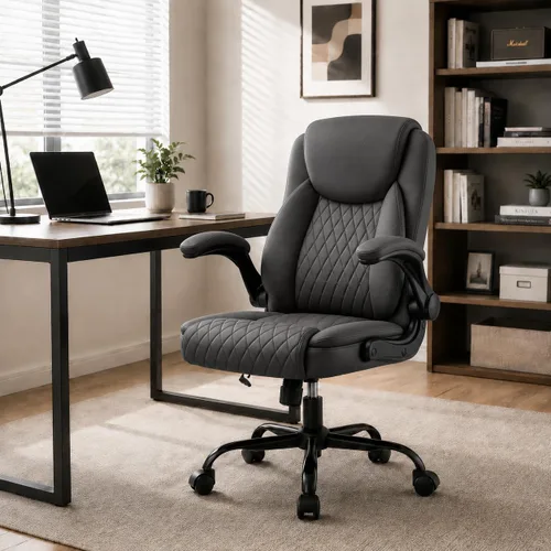 Vista 11 de GTPLAYER Black Office Desk Chair with 90° Flip-up Arm, 2 Pack