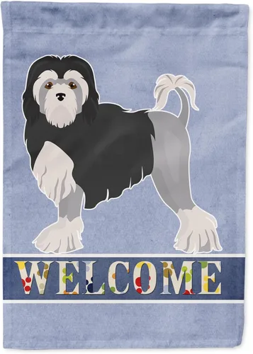 Vista 135 de Caroline's Treasures CK3645GF Bandera de bienvenida de bulldog inglés para jardín, bandera decorativa para patio exterior, obras de arte de patio